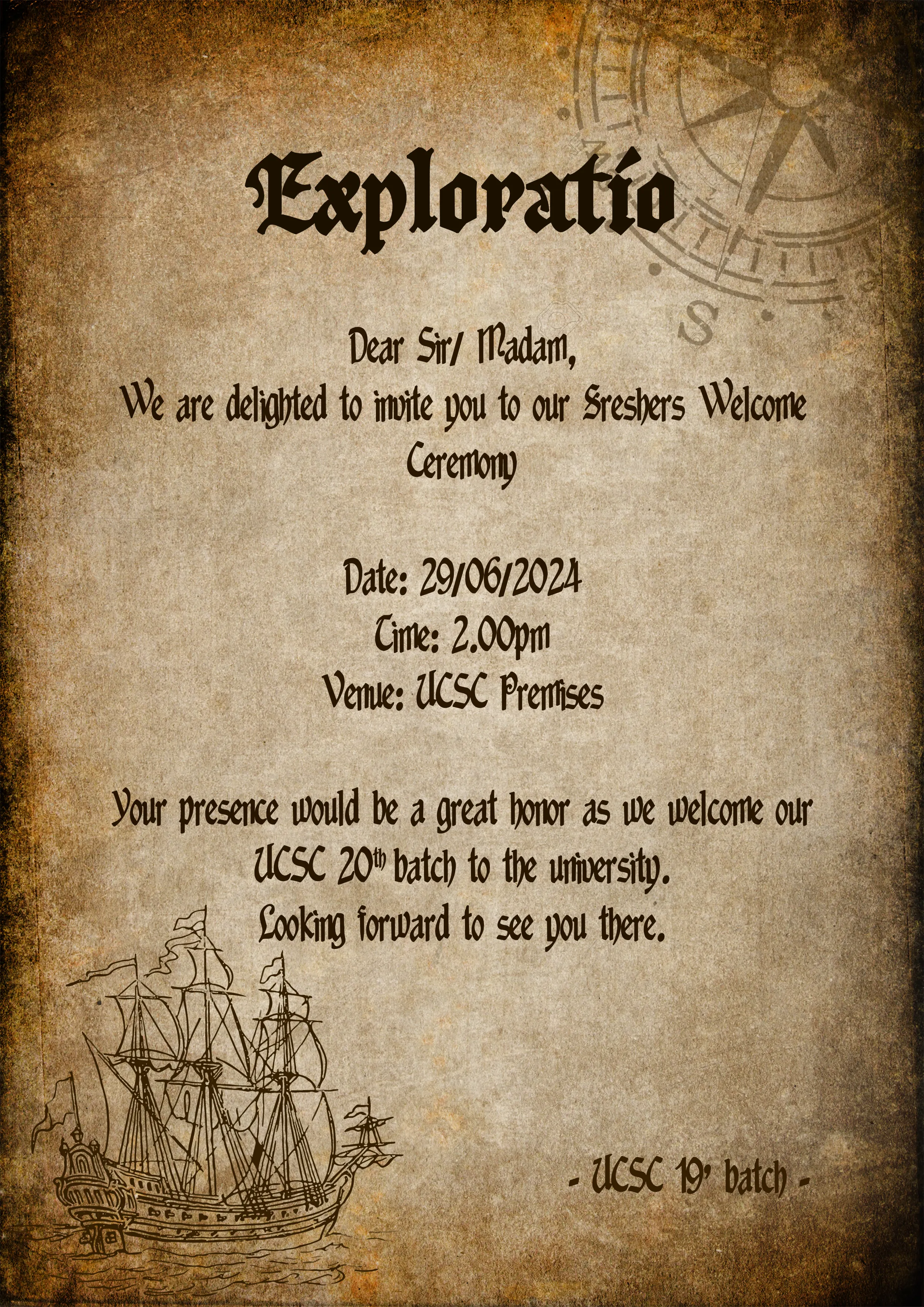welcome invite